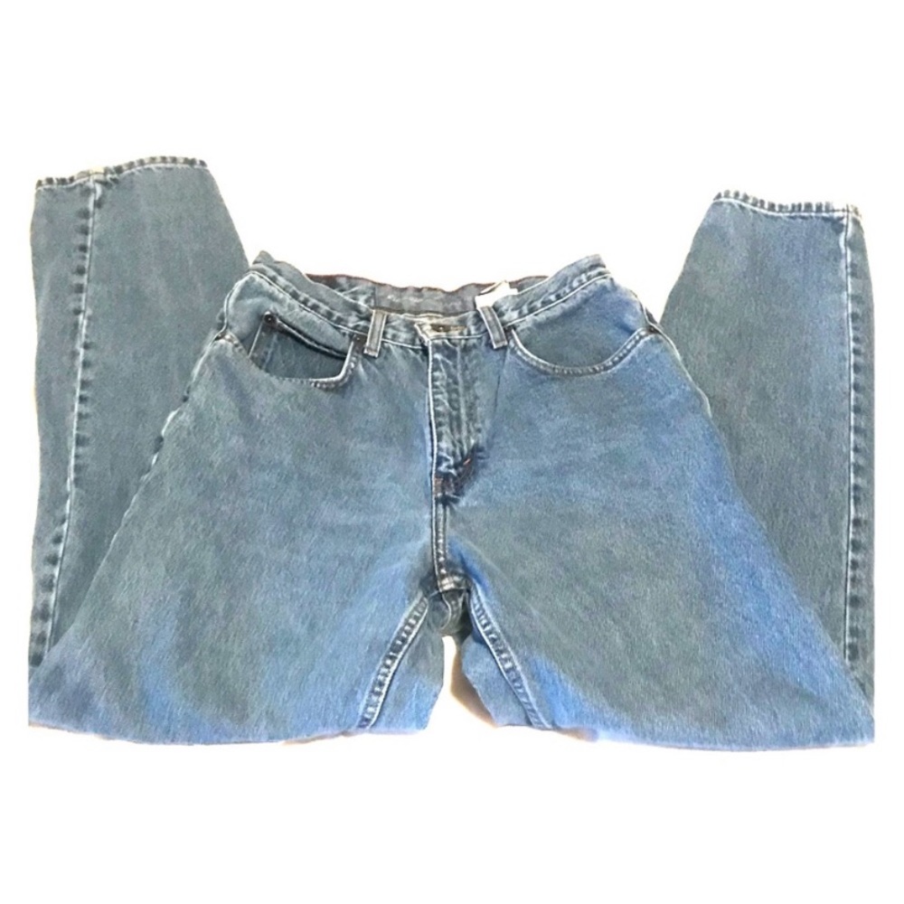 Eddie Bauer Loose Fit 100% Cotton Sz 8 Mom Jean Straight Leg Retro Festival